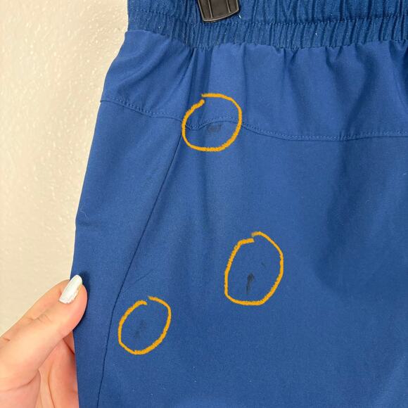 Approx Size M Blue Drawstring Lightweight Workout Shorts Lining Stretch Built In - Picture 5 of 5